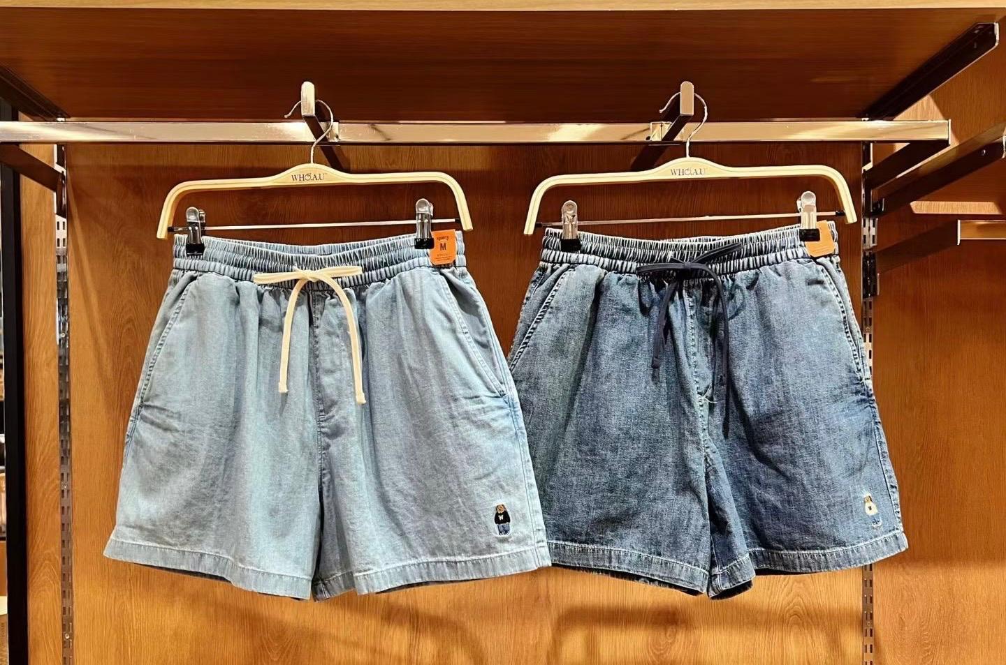 0603🩳🩳平靚正推介‼️Who.A.U 刺繡小熊簡約牛仔短褲 Cotton😍100%Cotton
