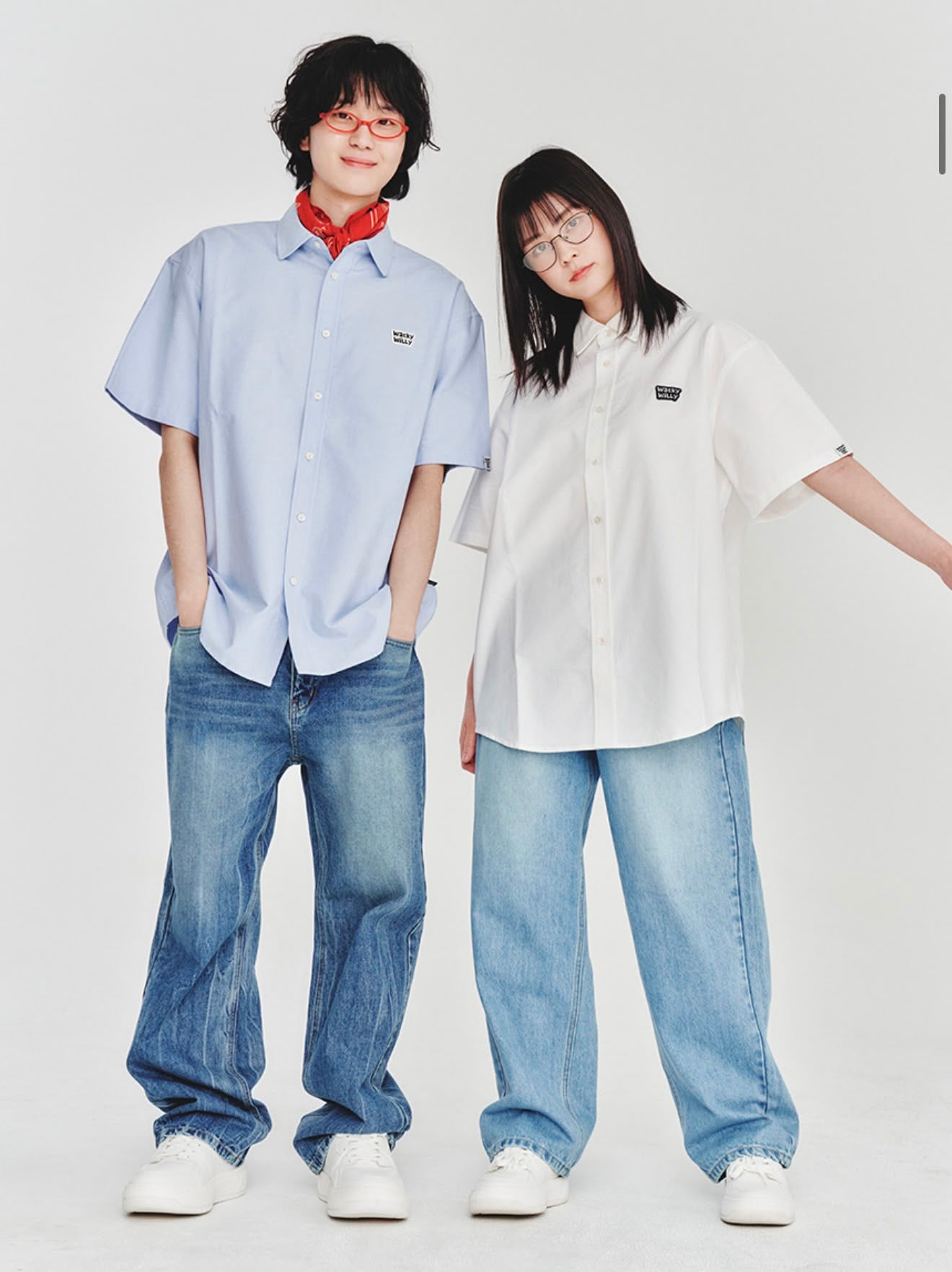 0703🥰🥰🇰🇷爆紅品牌 Wacky Willy 小火人Wappen Oxford short-sleeve shirt&nbsp;