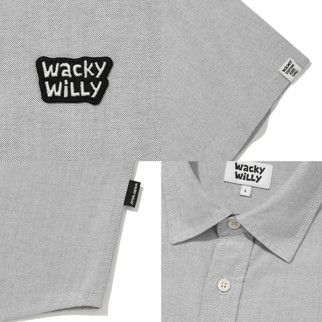 0703🥰🥰🇰🇷爆紅品牌 Wacky Willy 小火人Wappen Oxford short-sleeve shirt&nbsp;