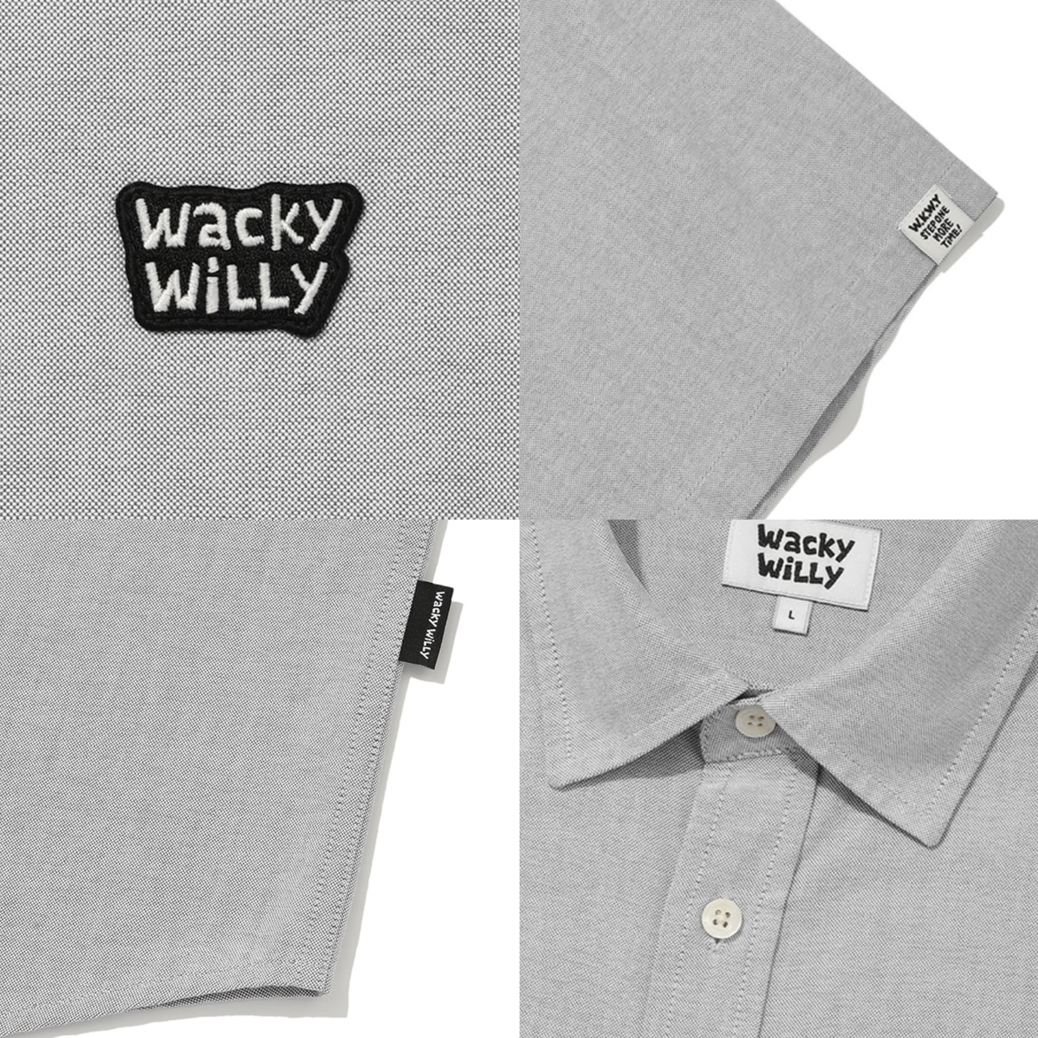 0703🥰🥰🇰🇷爆紅品牌 Wacky Willy 小火人Wappen Oxford short-sleeve shirt&nbsp;