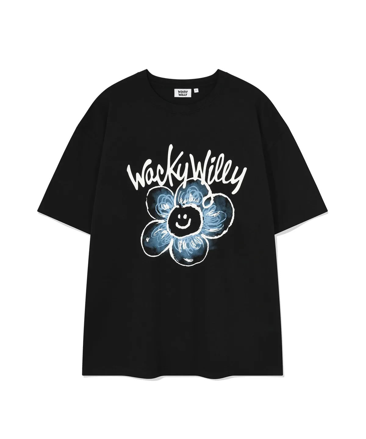 0703👕👕🇰🇷爆紅品牌 Wacky Willy 小火人 Lily Artwork Points Short-sleeve T-shirt&nbsp;