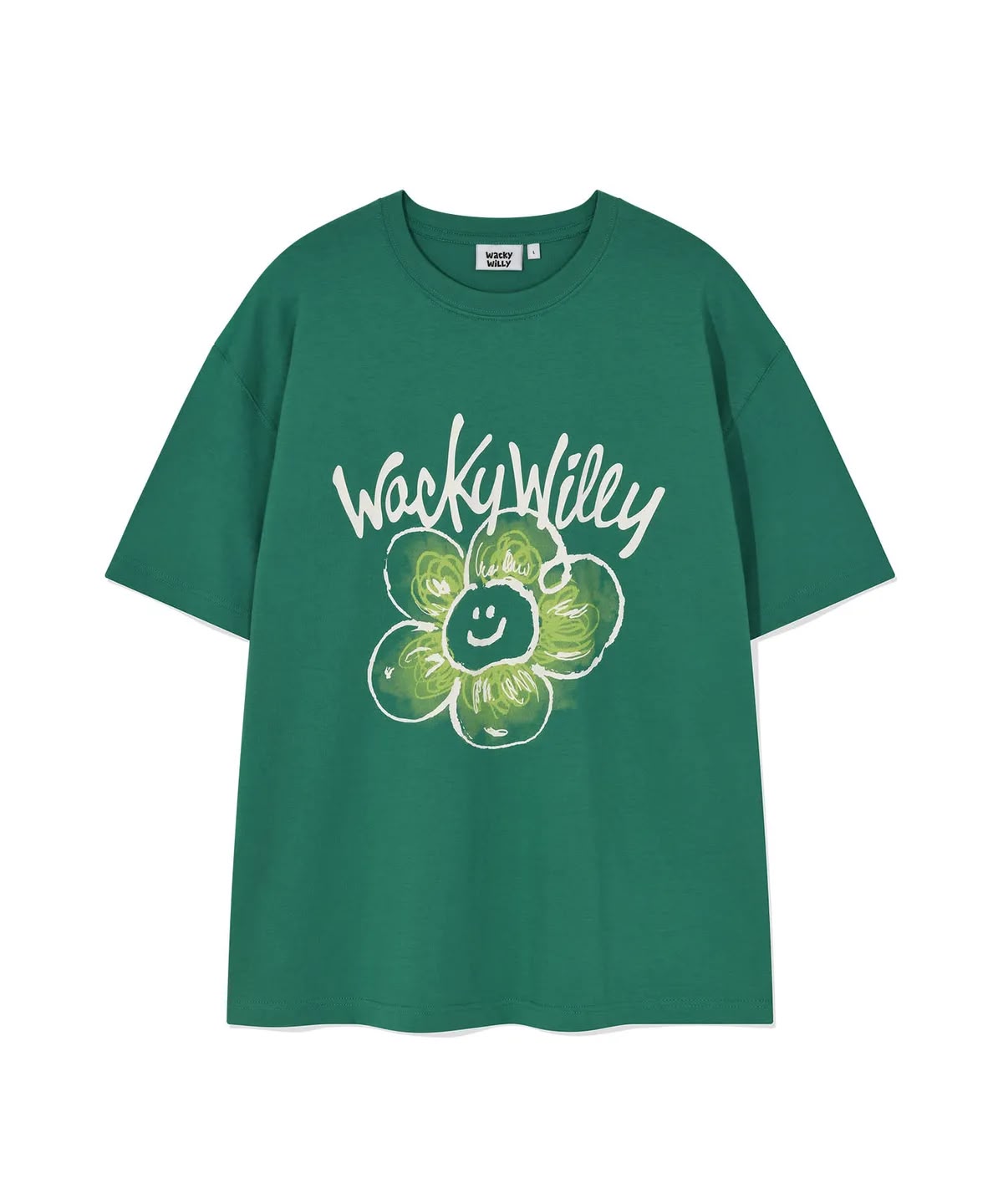 0703👕👕🇰🇷爆紅品牌 Wacky Willy 小火人 Lily Artwork Points Short-sleeve T-shirt&nbsp;