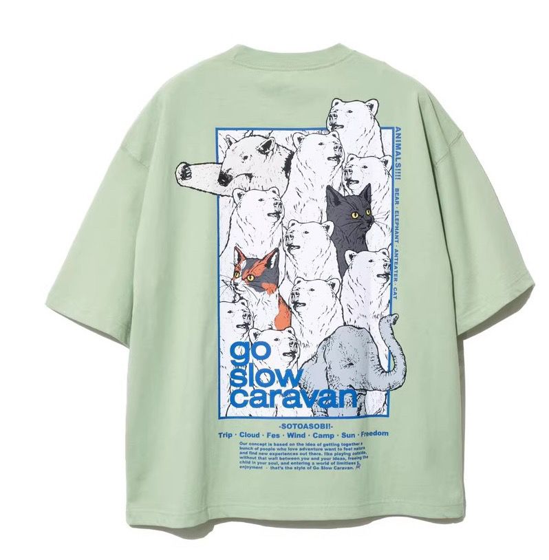 0724👕👕✨ go slow caravan 印花短袖恤