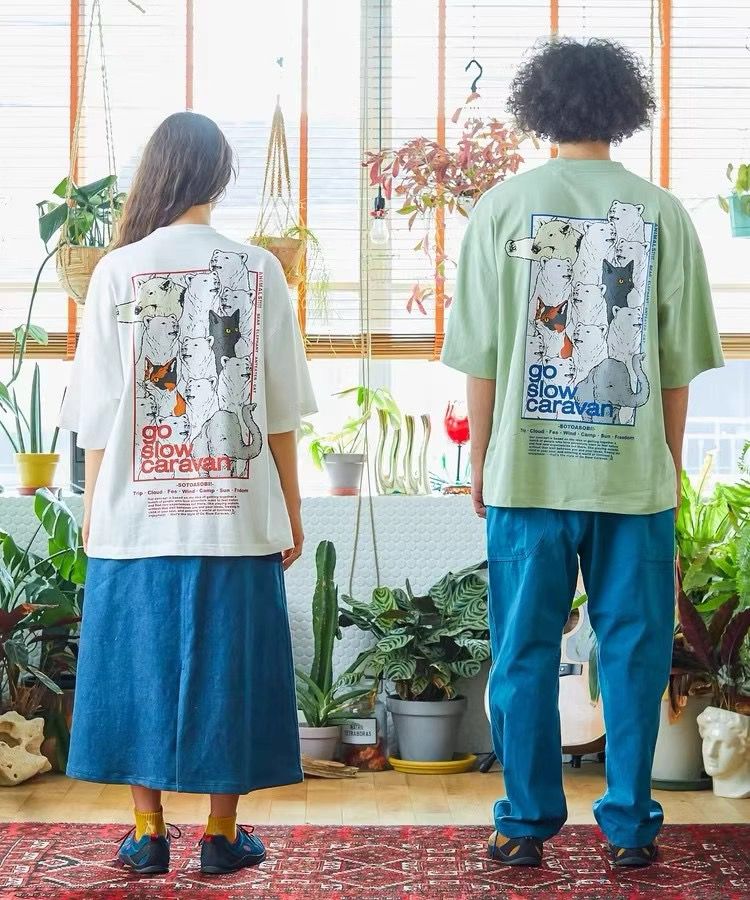 0724👕👕✨ go slow caravan 印花短袖恤