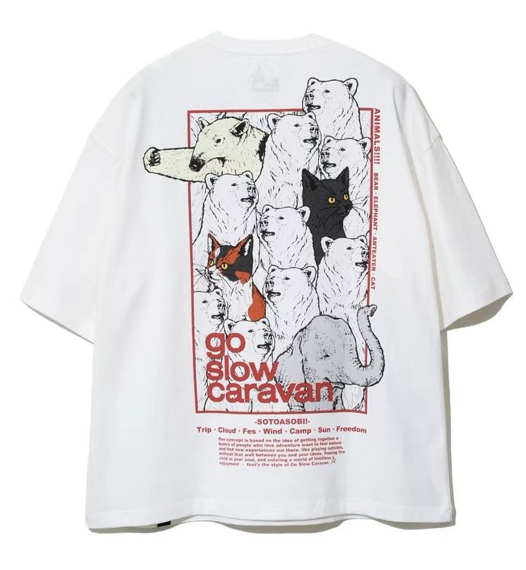 0724👕👕✨ go slow caravan 印花短袖恤