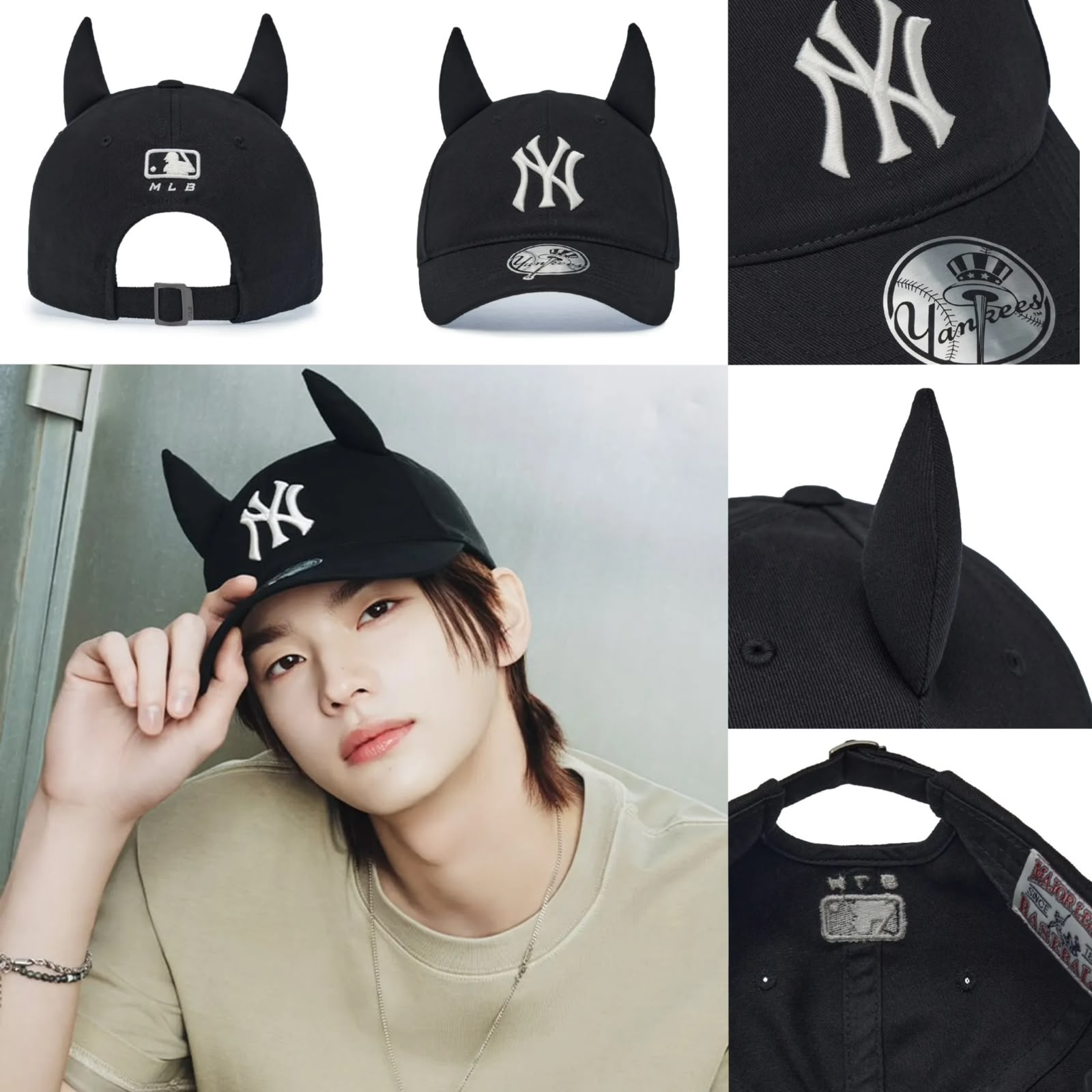 0802🧢🧢🇰🇷MLB韓國專門店長期斷貨系列🖤TWS x MLB Signature Devil Unstructured Ball Cap MLB0099 男女同款