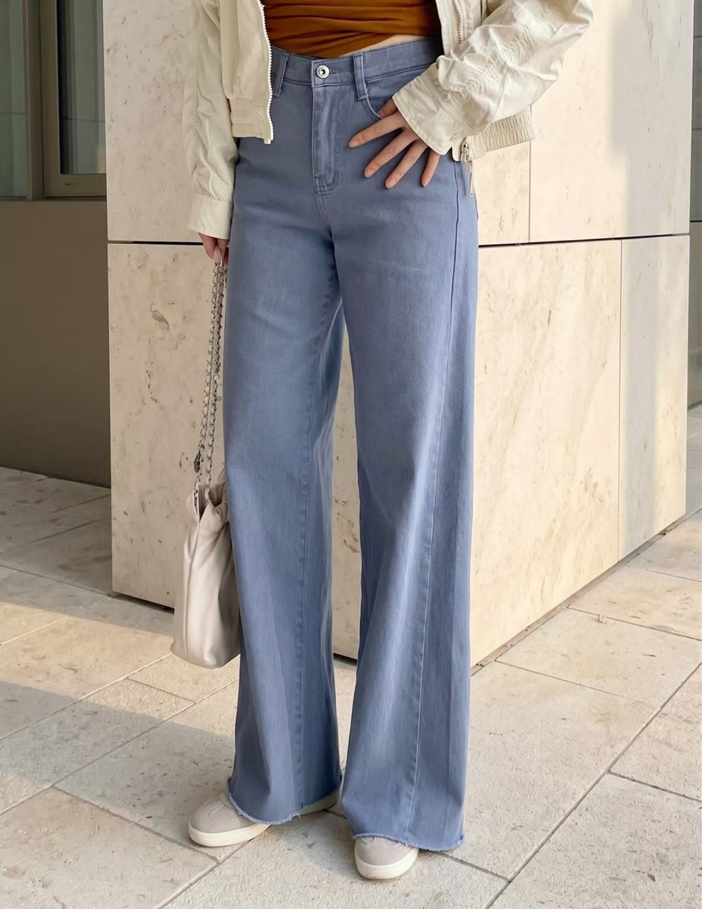 0803👖👖韓國🇰🇷直送 Howluk🍂 ★ No.354 - 秋季棉寬版拼接喇叭褲