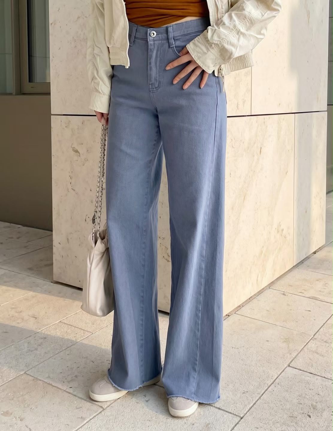 0803👖👖韓國🇰🇷直送 Howluk🍂 ★ No.354 - 秋季棉寬版拼接喇叭褲