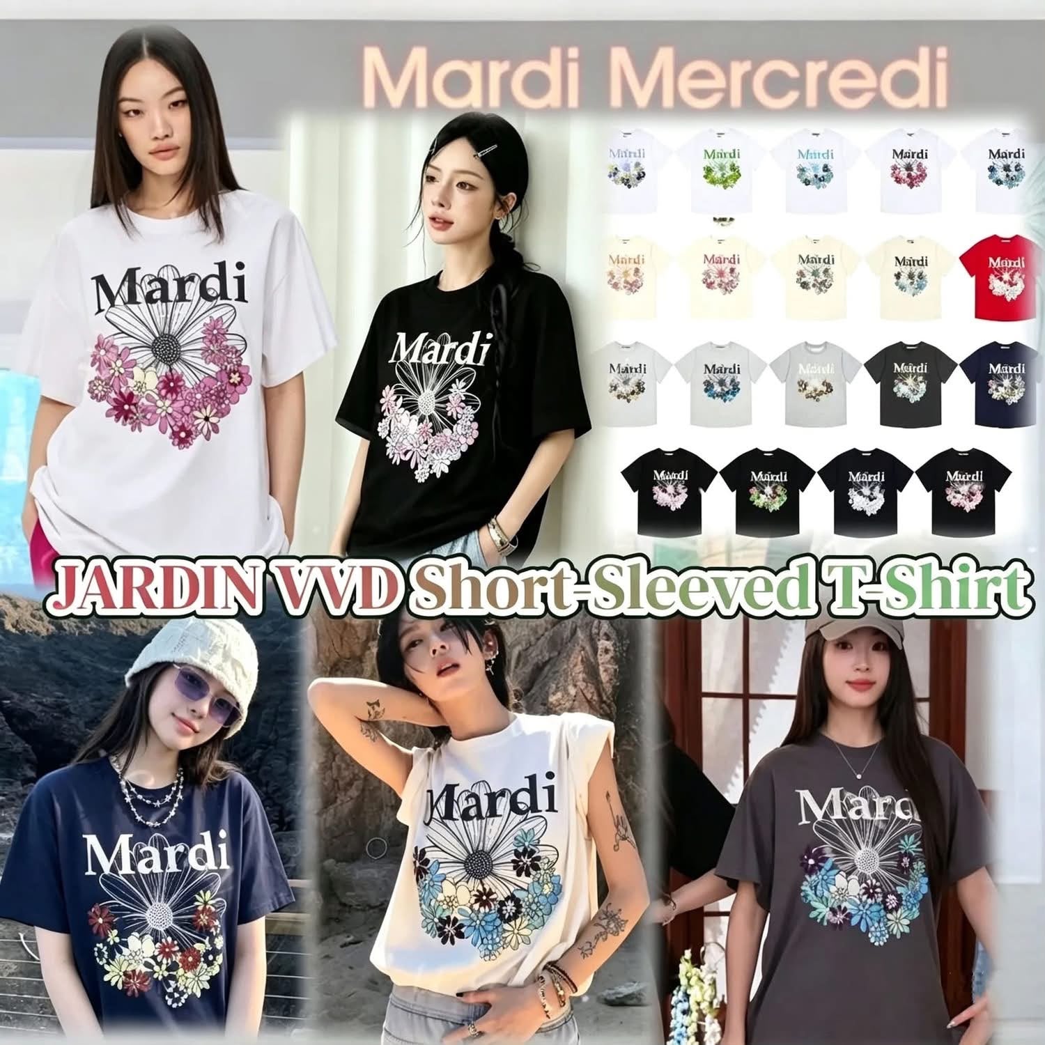 0823👕👕Mardi Mercredi JARDIN VVD Short-Sleeved T-Shirt
