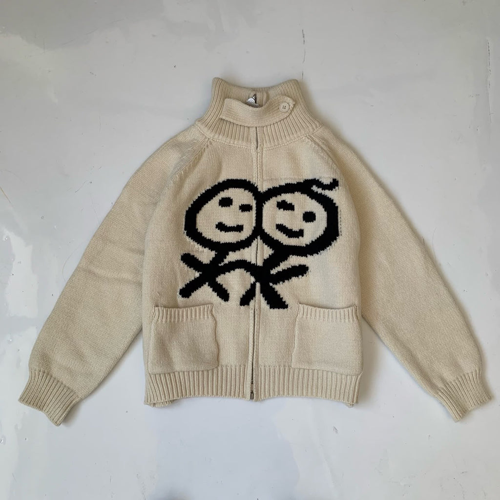 0920✨ 韓國 urban sophistication 火柴人刺繡高領外套