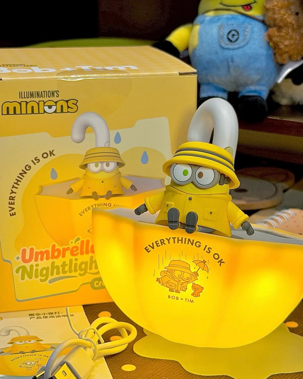 1010🥰🥰Emie x Minions ☂️雨傘造型無線小夜燈🌟