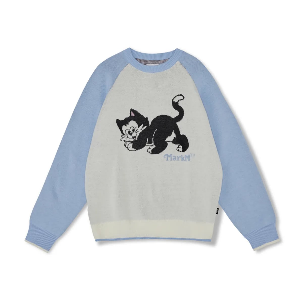 1020💖💖Cat Raglan Crewneck Knit