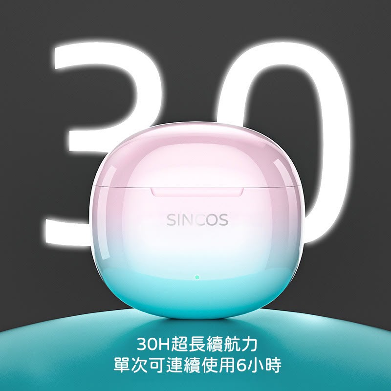 0708💖💖Sincos 🇭🇰 本土品牌 O2 漸變配色Hi-Fi音質半入耳藍牙耳機🎧