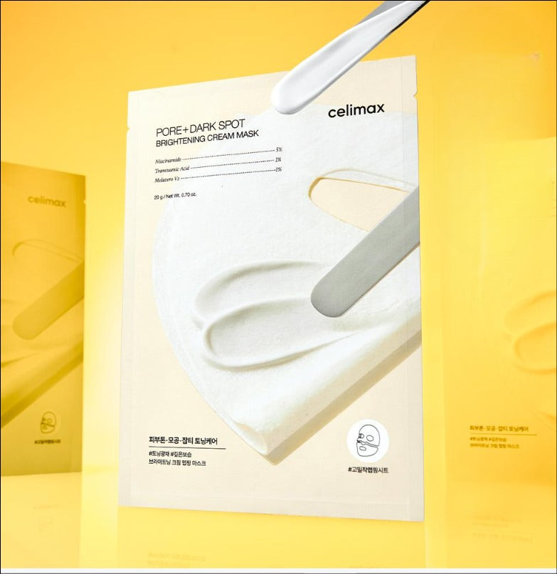 **1016😍😍Celimax 毛孔+暗沉亮白乳霜面膜 4片