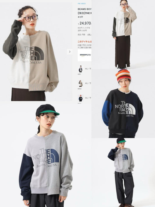 **0829👚👚The North Face Purple Label 圓領衛衣