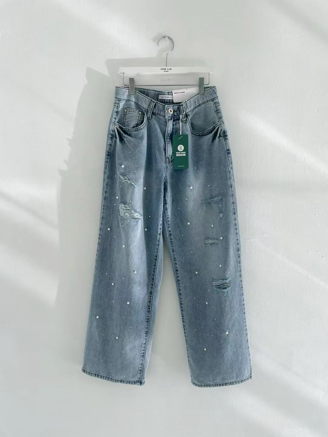 **0405🌸Howluk夏季新款🌸🆕高貴型格珍珠系列🉐6094牛仔褲🌸