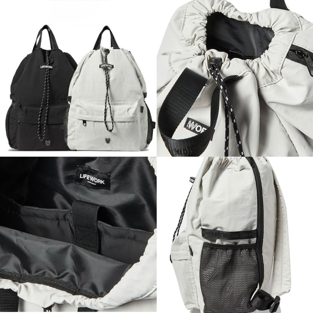 **0225🎒🎒Lifework 爆款簡約2WAY 抽繩背包