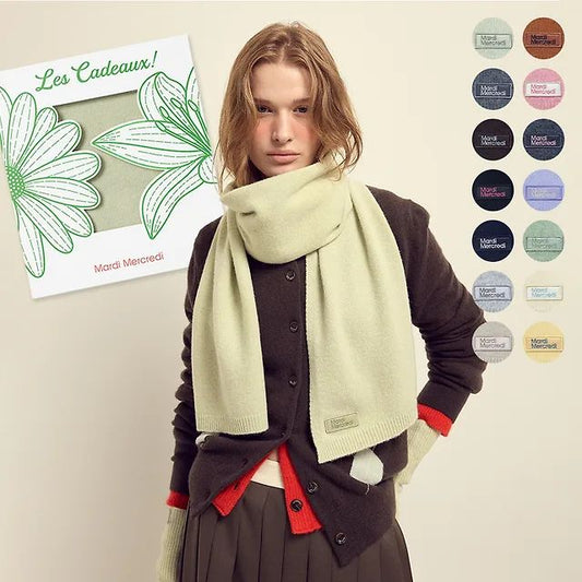 ***1122🧣🧣❤靚到不得了❤韓國代購 🇰🇷 Black Friday Big Sale Mardi Mercredi羊毛🦙頸巾WOOL MUFFLER SQUARE LOGO