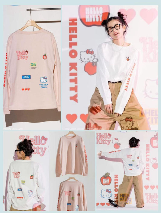 **0823👕👕Freak’s Store X Sanrio Hello Kitty 刺繡長袖衫